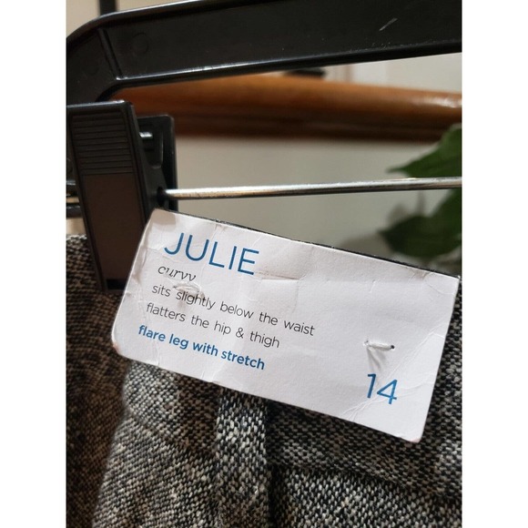 LOFT Julie Gray Flare Leg with Stretch Straight Leg Casual Dress Pants Size 14 - Picture 6 of 12